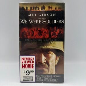 We Were Soldiers VHS Mel Gibson 2002 War Action Movie Hollywood Video Resealed
